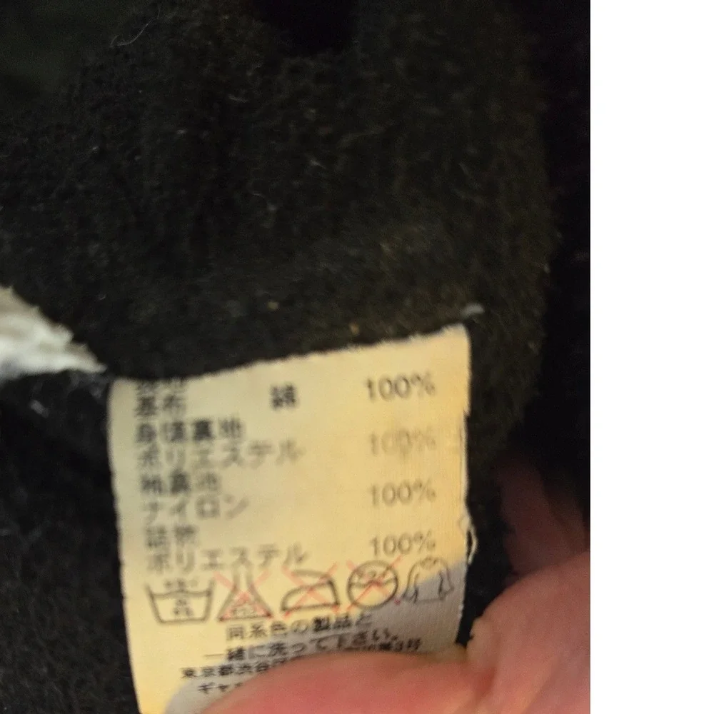 Vintage Y2K GAP Fleece Lined Utility Jacket Black Zip Front Oversized XL - Picture 7 of 10